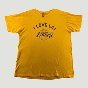 Los Angeles Lakers I Love LA Gold Graphic Tee XL Staples Center NBA Shirt